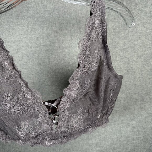 Vintage Smart & Sexy Bra 40DD Lace Underwire Gray Sheer Floral Back Closure - Picture 16 of 16